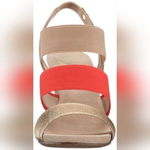 Anne klein Sport Women's Red/Gold Sandals Size 6 US